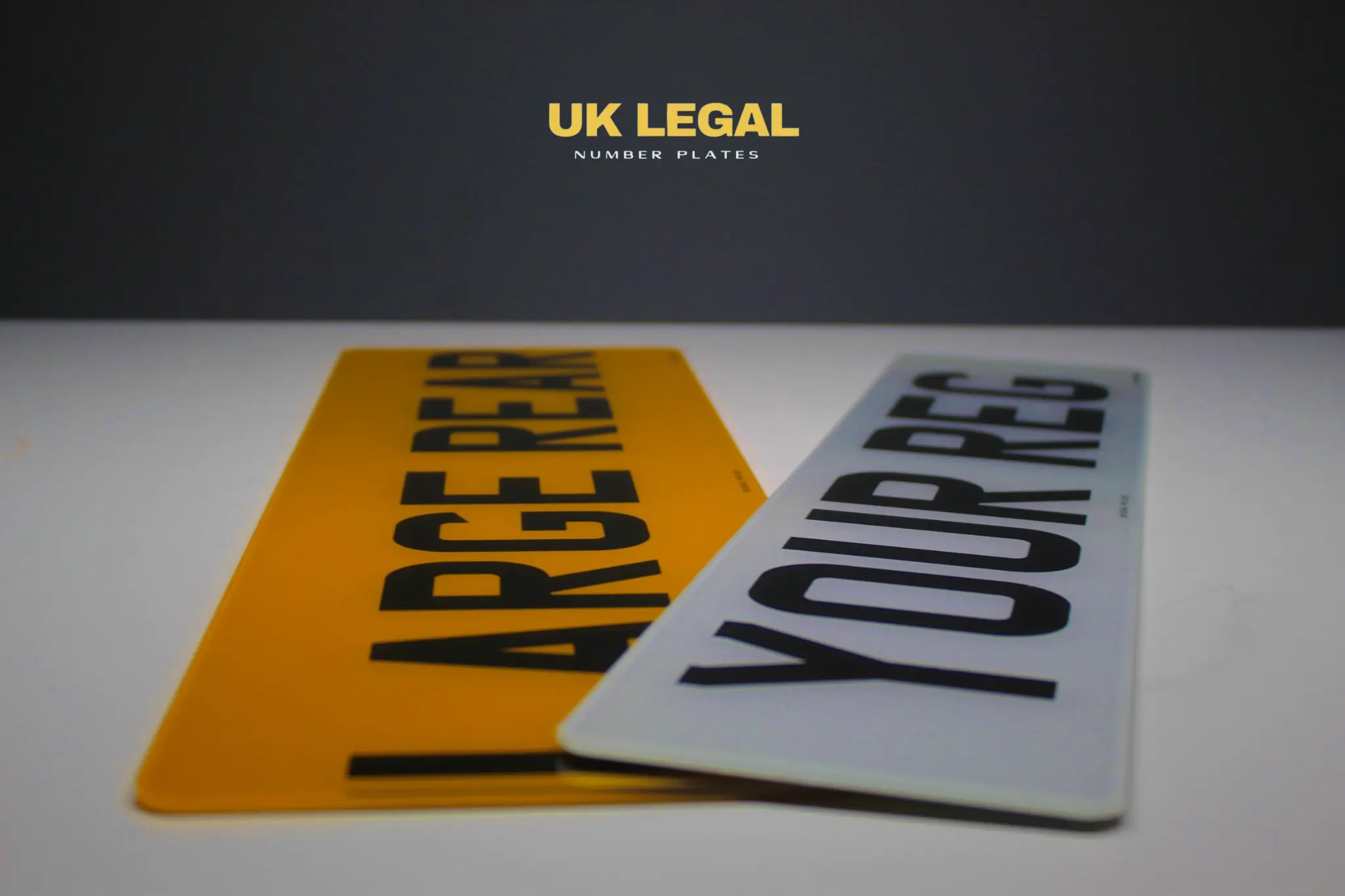 Custom Replacement Number Plates | Large Rear Style | UK Legal UK Legal