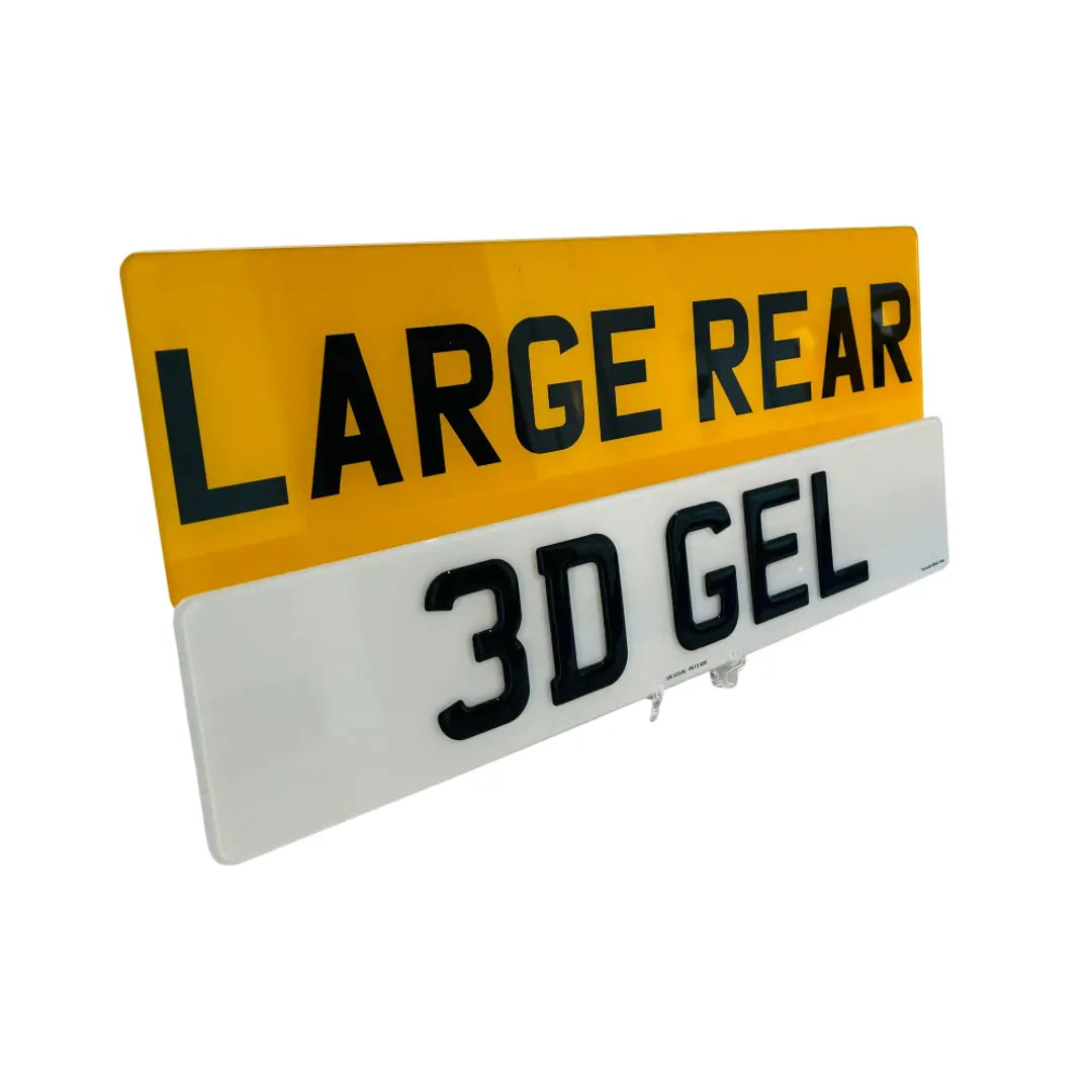 (Pair) Large Rear - 4D 3mm Replacement Number Plates UK Legal
