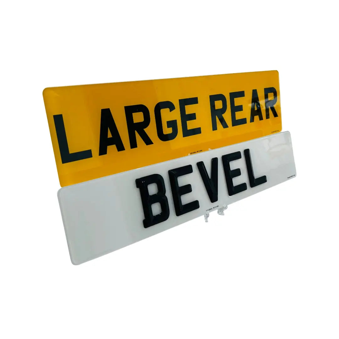 (Pair) Large Rear - Standard Printed Replacement Number Plates UK Legal