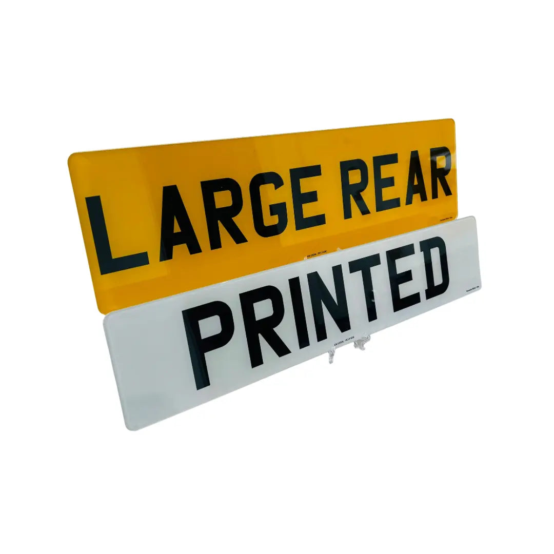 (Pair) Large Rear - Standard Printed Replacement Number Plates UK Legal