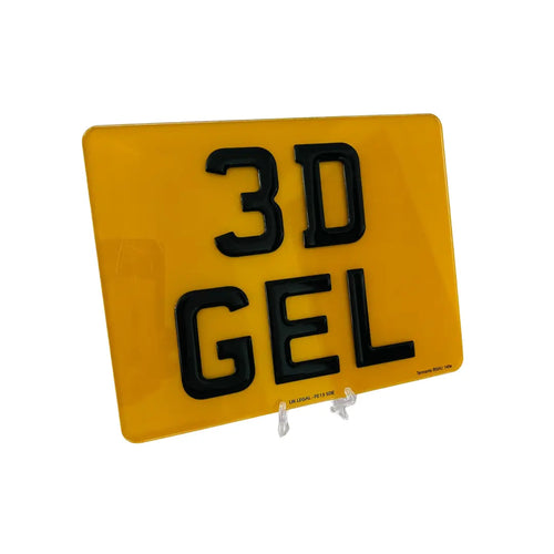 3D Gel Motorcycle Replacement Number Plate UK Legal