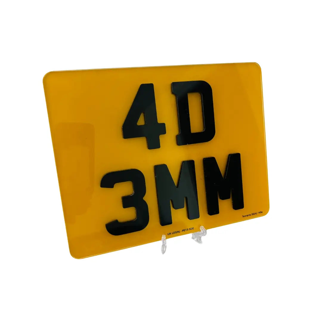 Standard Printed Motorcycle Replacement Number Plate UK Legal