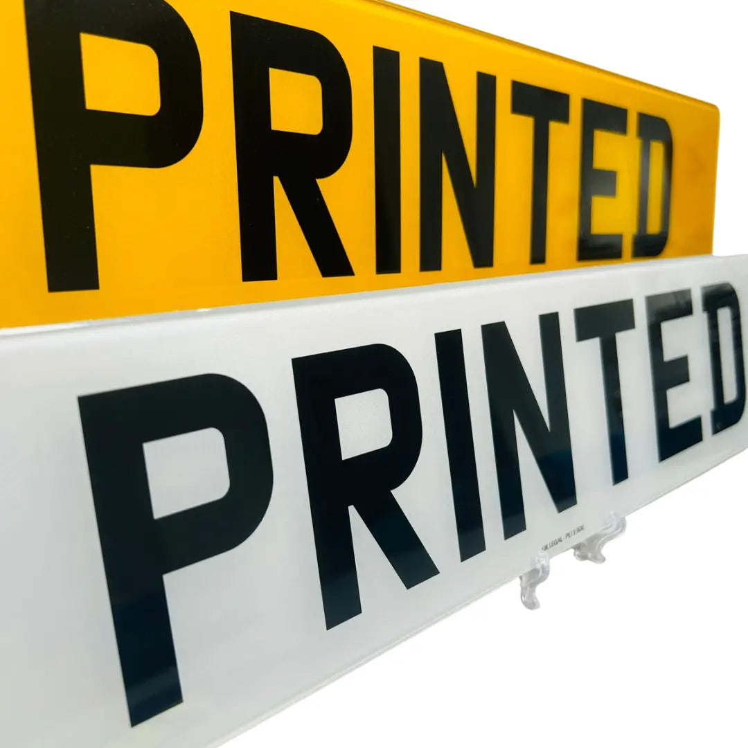 Printed Number Plates-  2D Replacement Plates (Pair) UK Legal