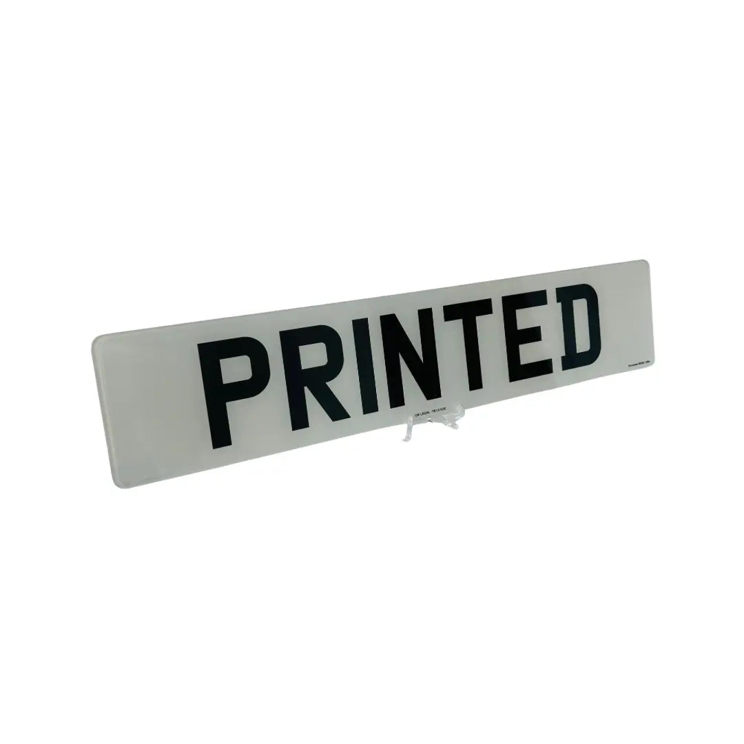 Printed Number Plates- Standard Replacement (Front) UK Legal