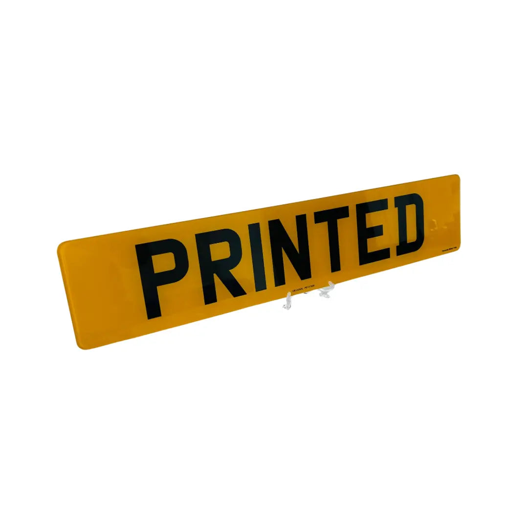 Printed Number Plates - Standard Replacement (Front) UK Legal
