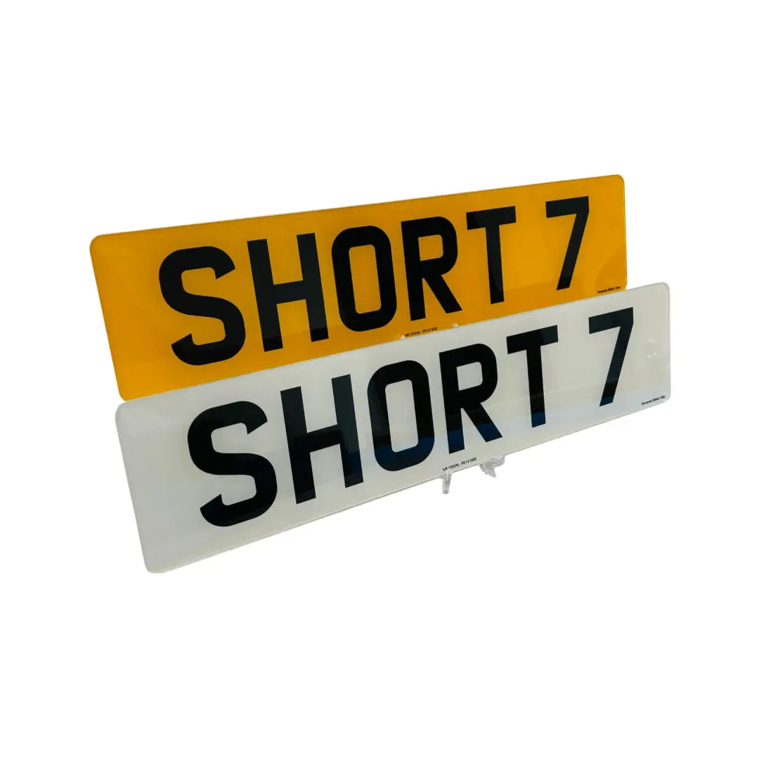 Short 6 Number Plates - Choose your Lettering Style UK Legal