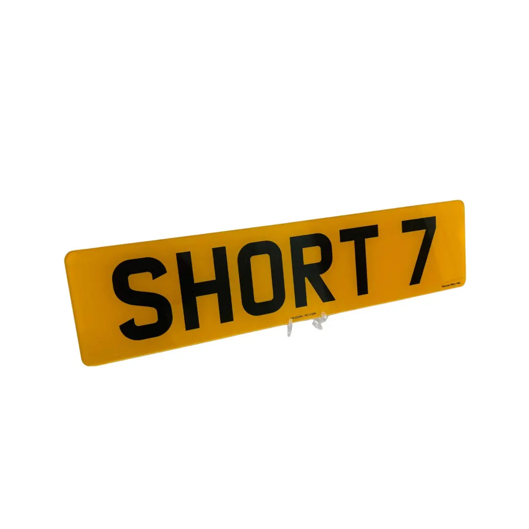 Custom Replacement Number Plate | FRONT | Short 6 Digit Style | UK Legal UK Legal