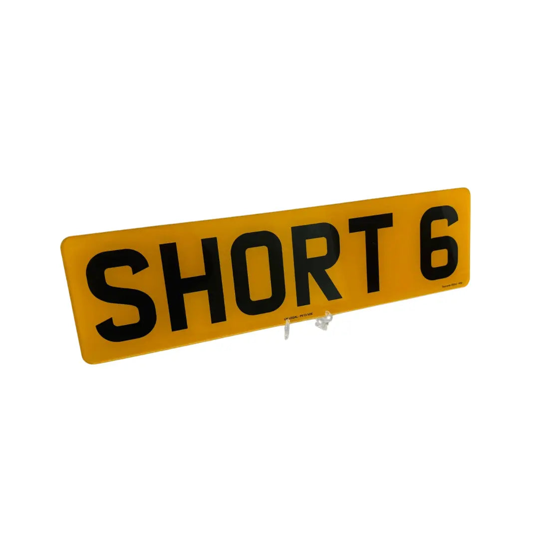 Custom Replacement Number Plate | FRONT | Short 5 Digit Style | UK Legal UK Legal