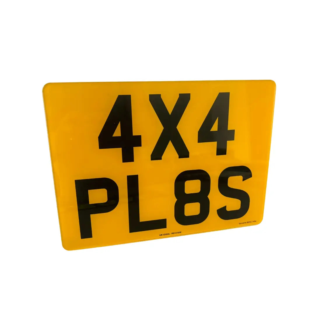 Custom Replacement Number Plate | REAR | 4x4 Style | UK Legal UK Legal