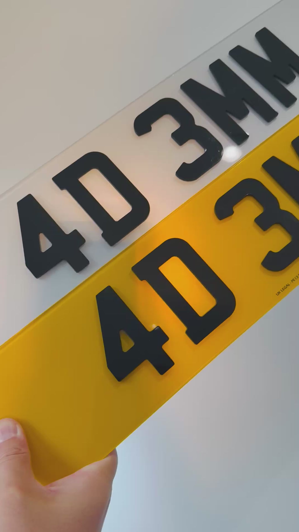 Custom Replacement Number Plates | PAIR | 4D 3mm | UK Legal