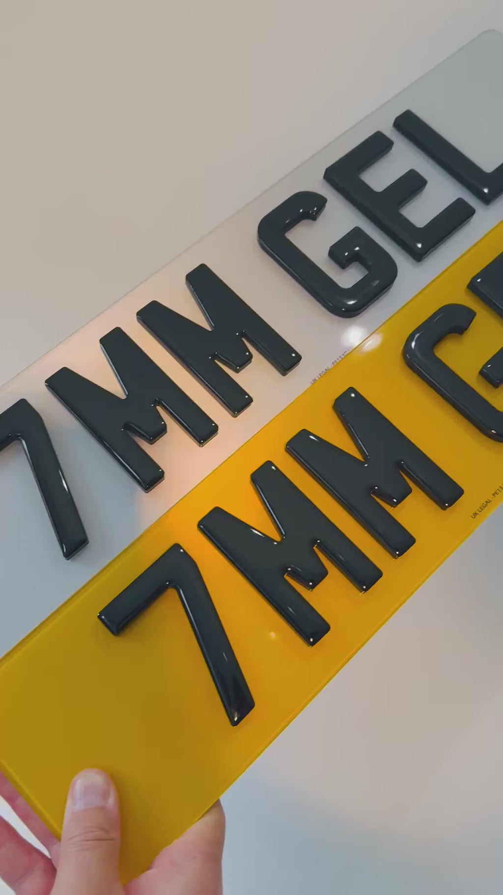 Custom Replacement Number Plates | PAIR | 7mm Gel | UK Legal