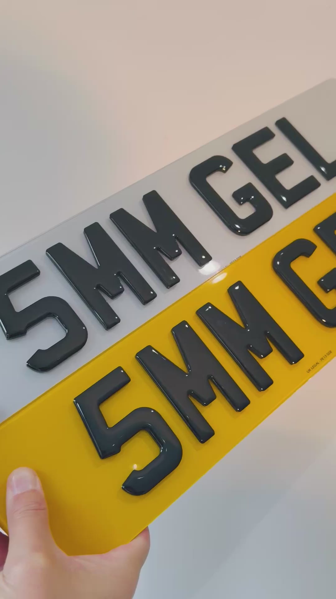 Custom Replacement Number Plates | PAIR | 5mm Gel | UK Legal