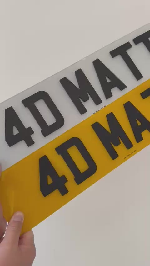 Custom Replacement Number Plates | PAIR | 4D MATT | UK Legal